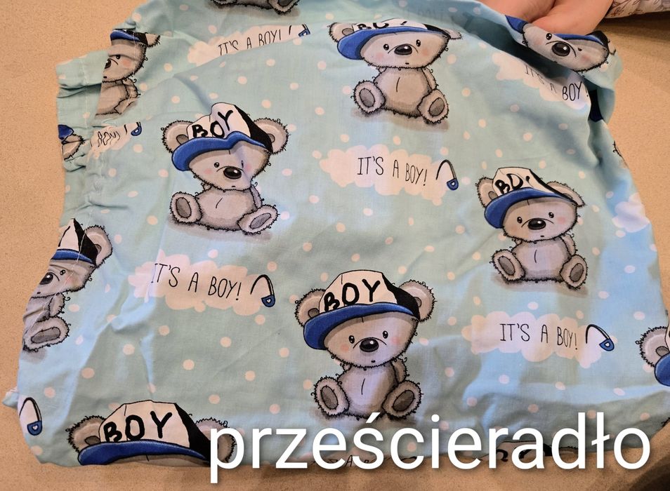 Wyprawka do łóżeczka, wózka niebieska. Duży zestaw. Minky. It's a boy.