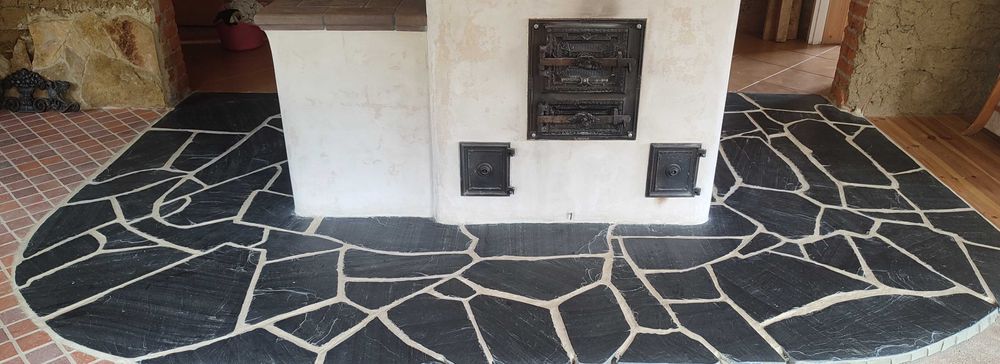 Kamień naturalny czarny łupek ozdobny