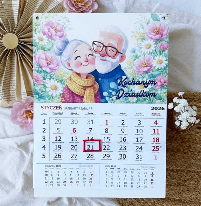 Kalendarz Dzień Babci i Dziadka