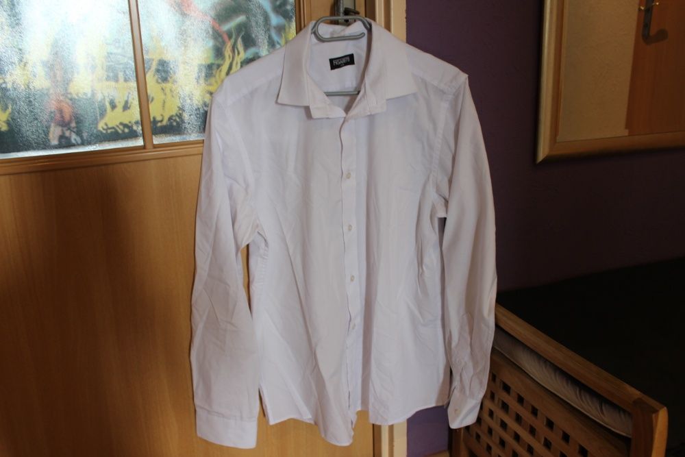 Elegancka biała koszula męska - rozmiar L