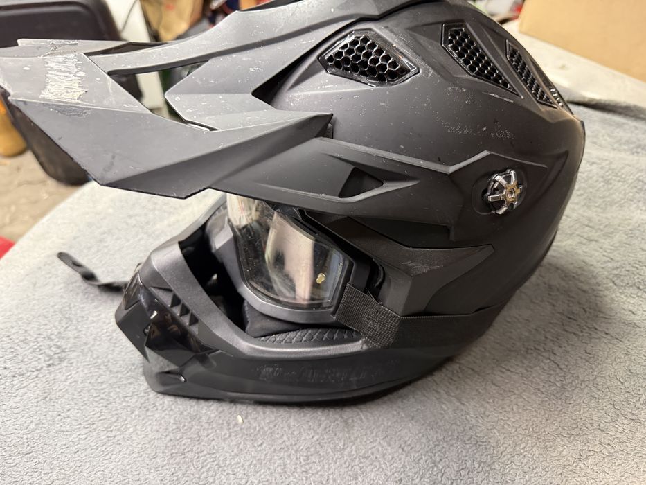 Kask enduro cross z googlami + maska