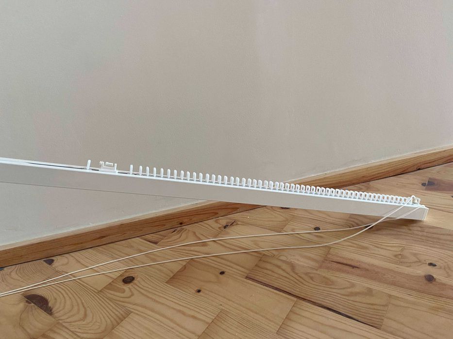 calha cortina branca ultra minimalista 4 metros