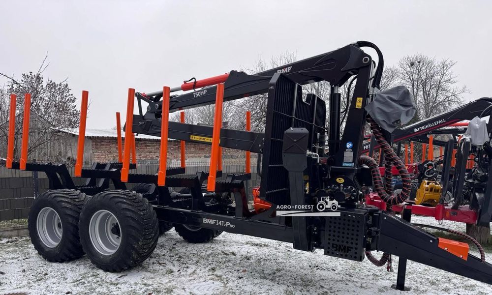 Przyczepa Lesna zrywkowa | LS Pompa- Prehydraulik  BMF14T2 z HDS 750HP
