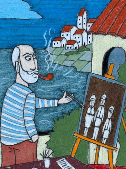 Obraz polska sztuka współczesna awangarda sztuka naiwna polski artysta