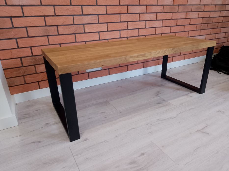 Stolik kawowy loft Dębowy 125x51x47h NOWY