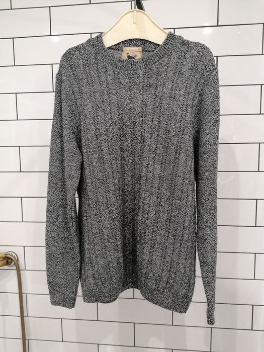Sweter męski reflectory brytyjski S M szary