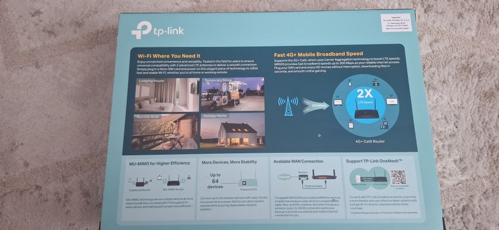Router TP-LINK Archer MR600 LTE SIM AC1200