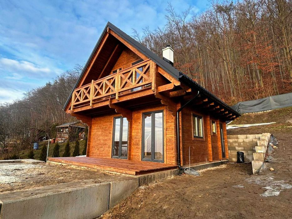 Drewniany domek letniskowy Karolina 61 + 19 m2 wersja CAŁOROCZNA