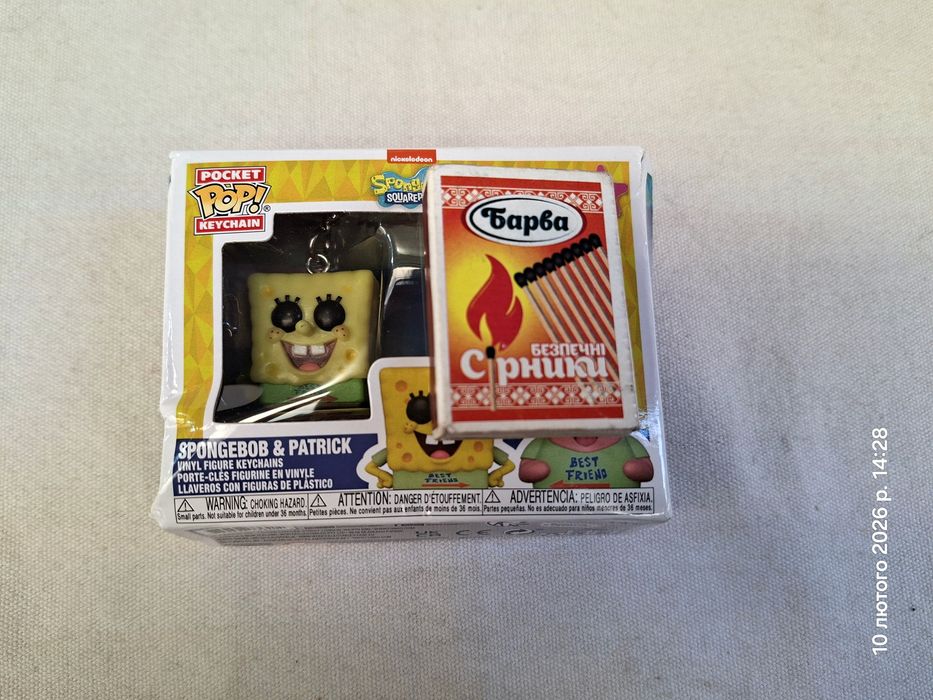 Фигурки брелоки фанко поп Губка Боб и Патрик Спанч Боб Spongebob pop