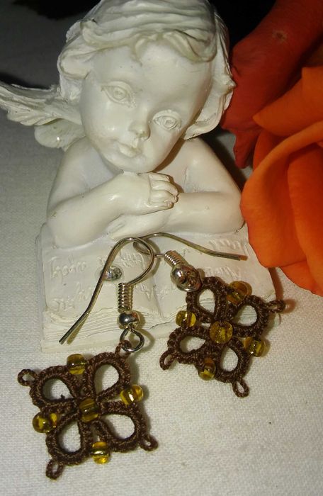 Kolczyki frywolitkowe 5