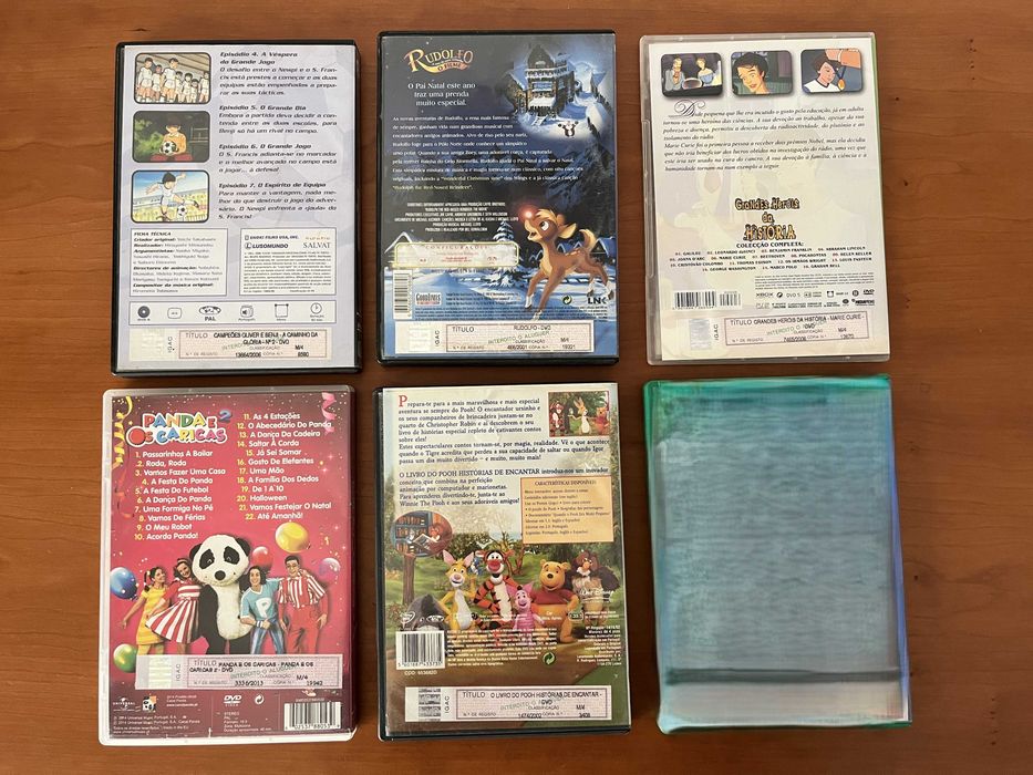 5 DVDs: Desenhos Animados em Português