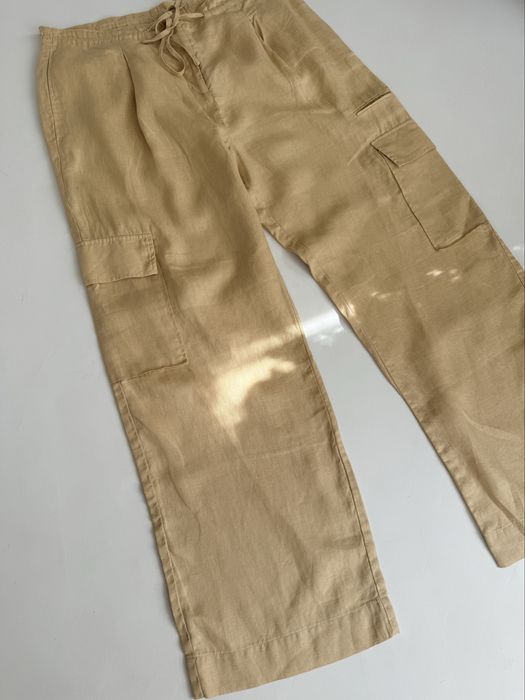 Лляні брюки Mango L-XL