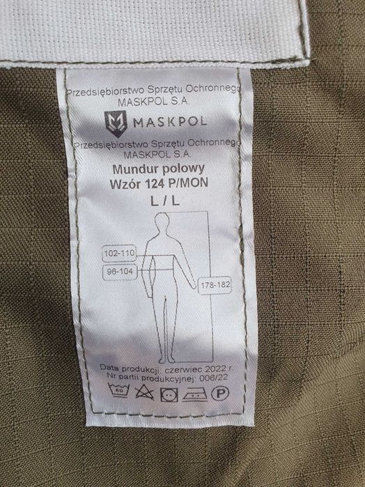 Mundur polowy wzór 124 P/MON L/L NOWY