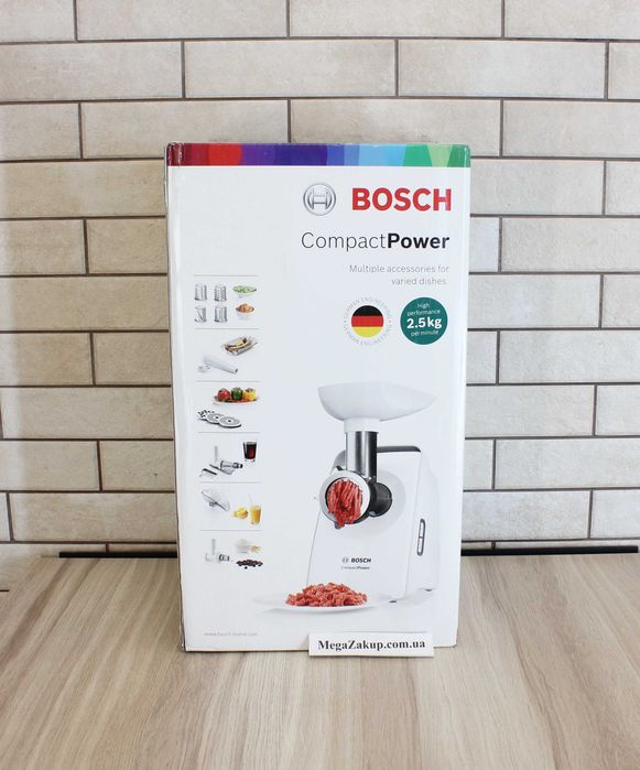 Мясорубка Bosch MFW3X18W Нова! 2000Вт! в наявності!