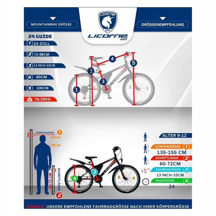 Niemiecki rower górski MTB GUIDE 24" 21 biegów osprzęt Shimano