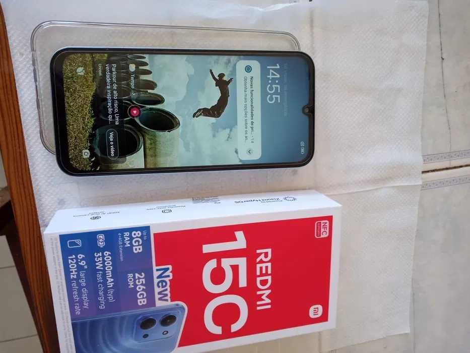 Telemovel SmartPhone NOVO Redmi 15C DUAL-SIM , 256GB + Capa