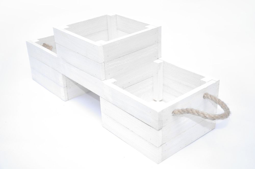 Skrzynka drewniana na kwiaty osłonka doniczki L