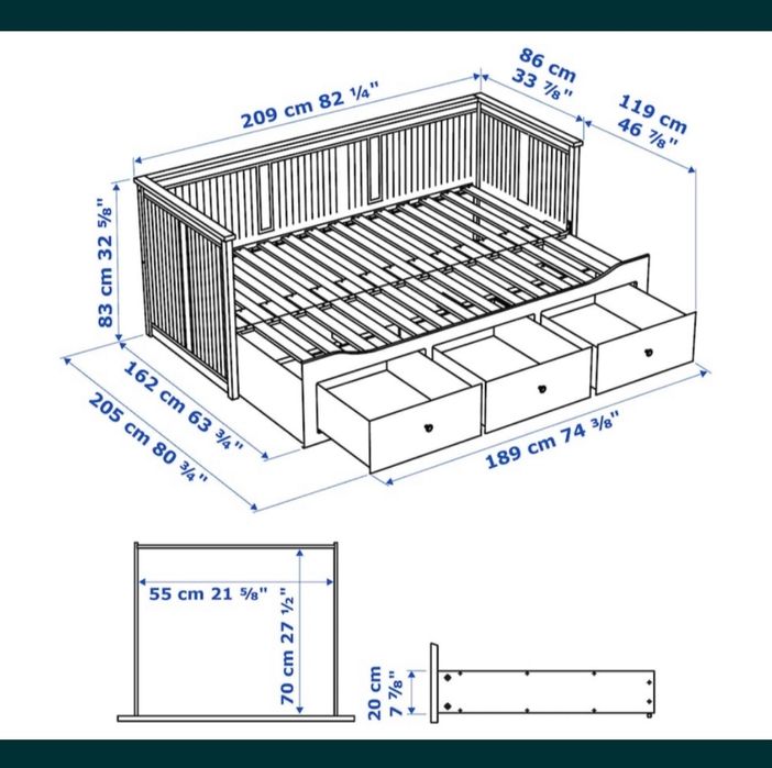 Cama Hemnes Ikea Branca Bom Estado + 2 Colchões