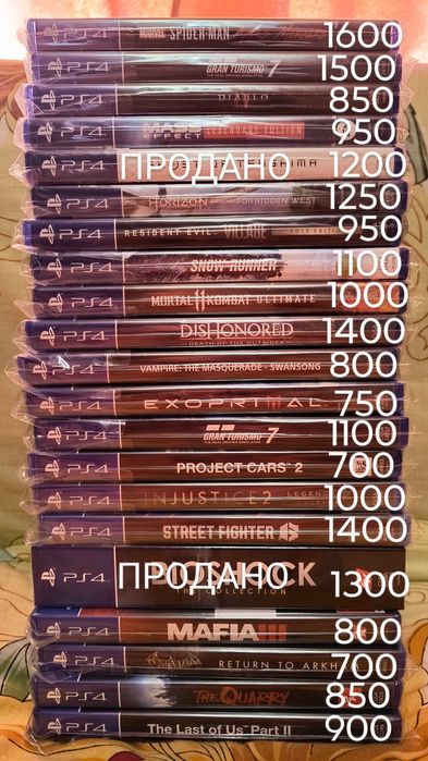 Ігри для PS4 з власної колекції