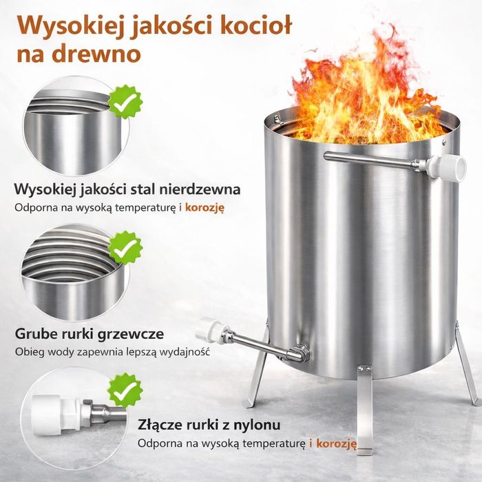 Piecyk KOZA OGRZEWANIA WODY na Drewno Węgiel do Basenu