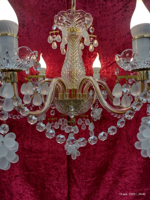 Хрустальна люстра виноград Чехия