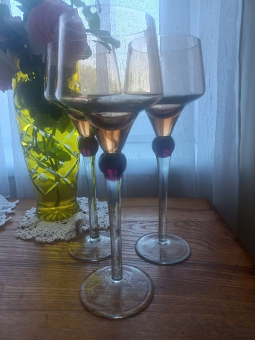 Стрийські бокали,кольорове скло
