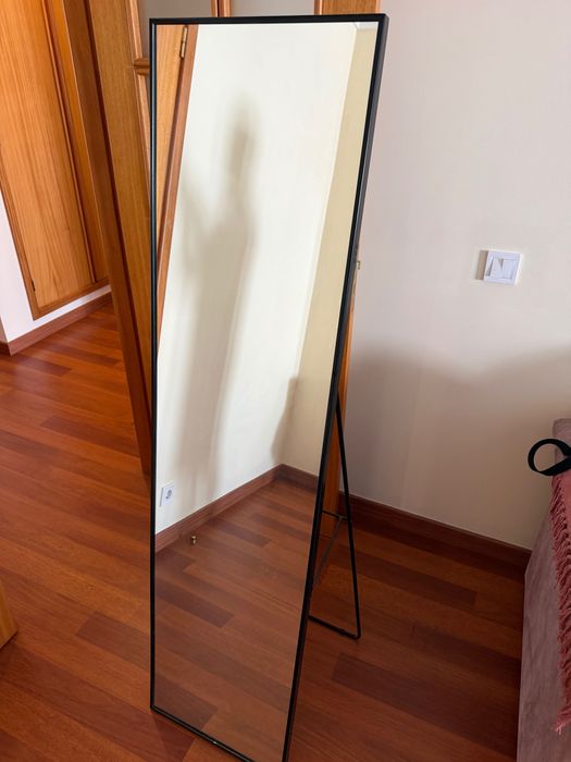 Espelho de pé, preto, 40x167 cm