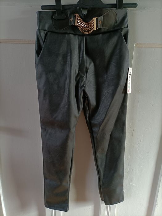 Spodnie skórkowe  EKO skóra dla dziewczynki