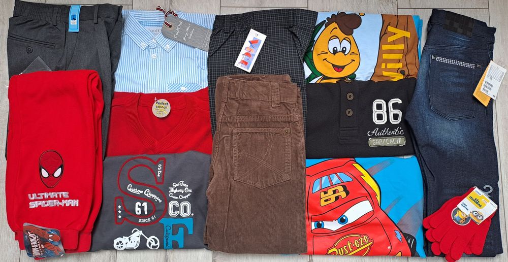 Okazja 122 firmowe ZIMA chłopiec spodnie bluzki H&M Gap