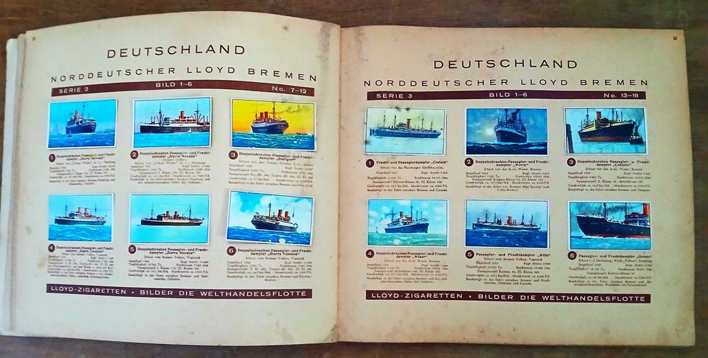 Álbum cromos cigarros Marinha Mercante e álbum "... Viagens para Java"