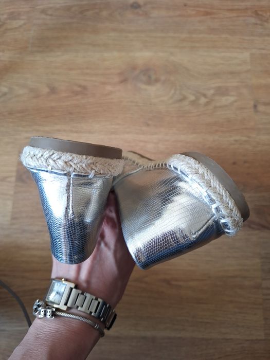 Buty espadryle srebrne 39