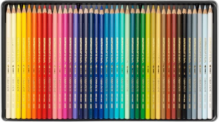 Набор акварельных карандашей Caran d'Ache Supracolor 40 цветов