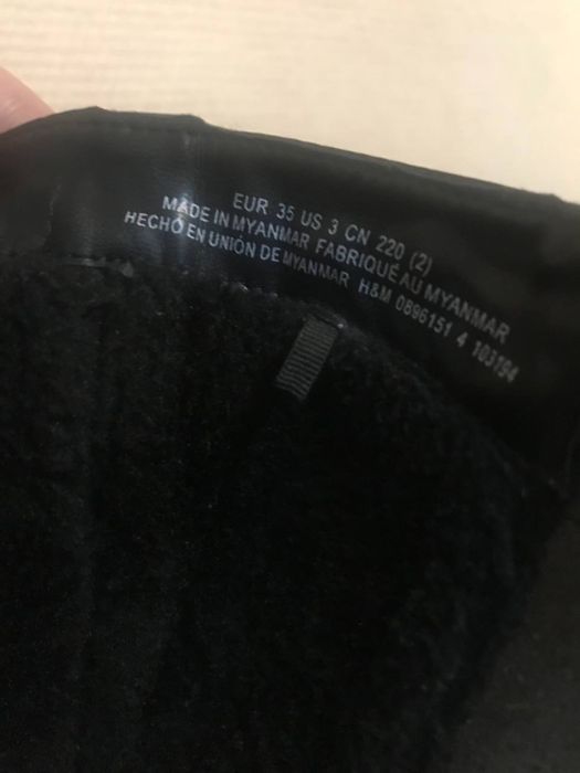 Теплі чоботи на хутрі H&M 35рр