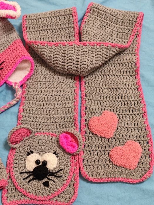 Шапка- мишка (набір) для дівчинки