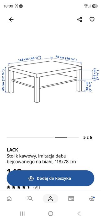 Ława Lack Ikea..