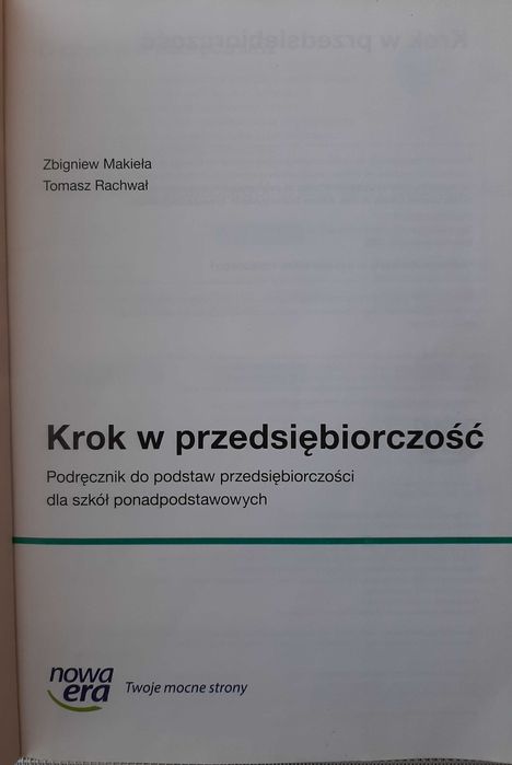 Podręcznik Krok w przedsiębiorczość