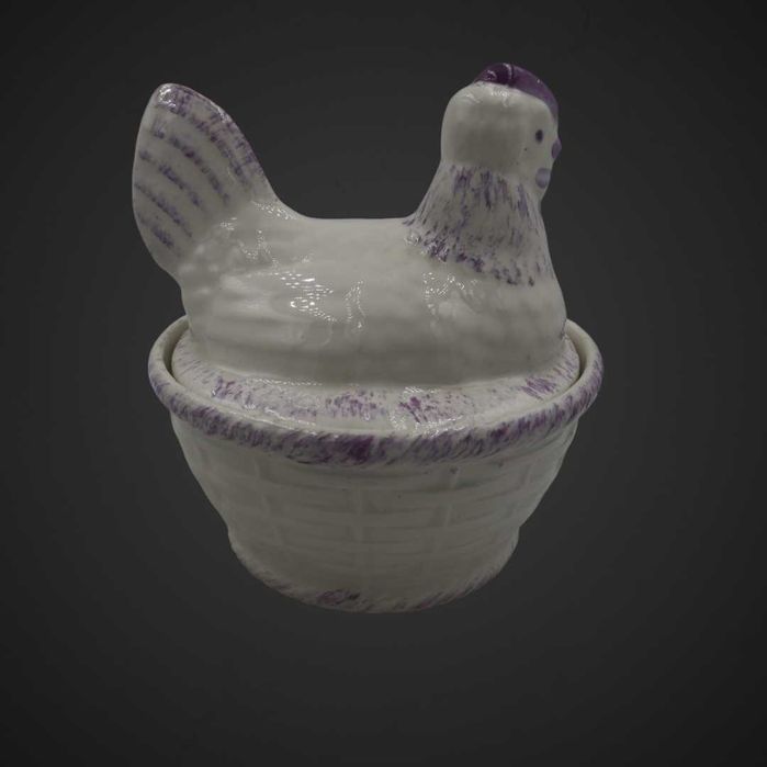 Ceramiczna figurka kury z pokrywką b5/102651