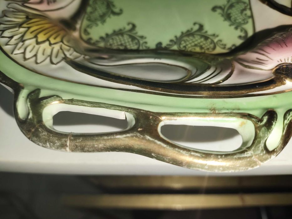 Antiga Travessa para tortas ceramica RB Alcobaça