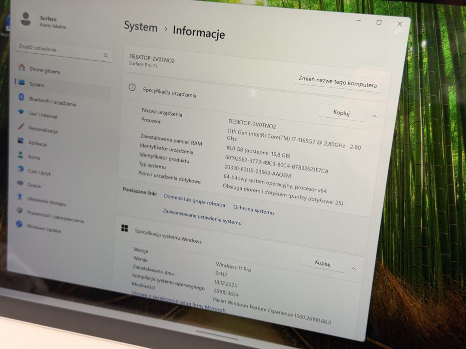 Microsoft Surface Pro 7+ (1960) - i7/16GB/256GB - faktura VAT 23%