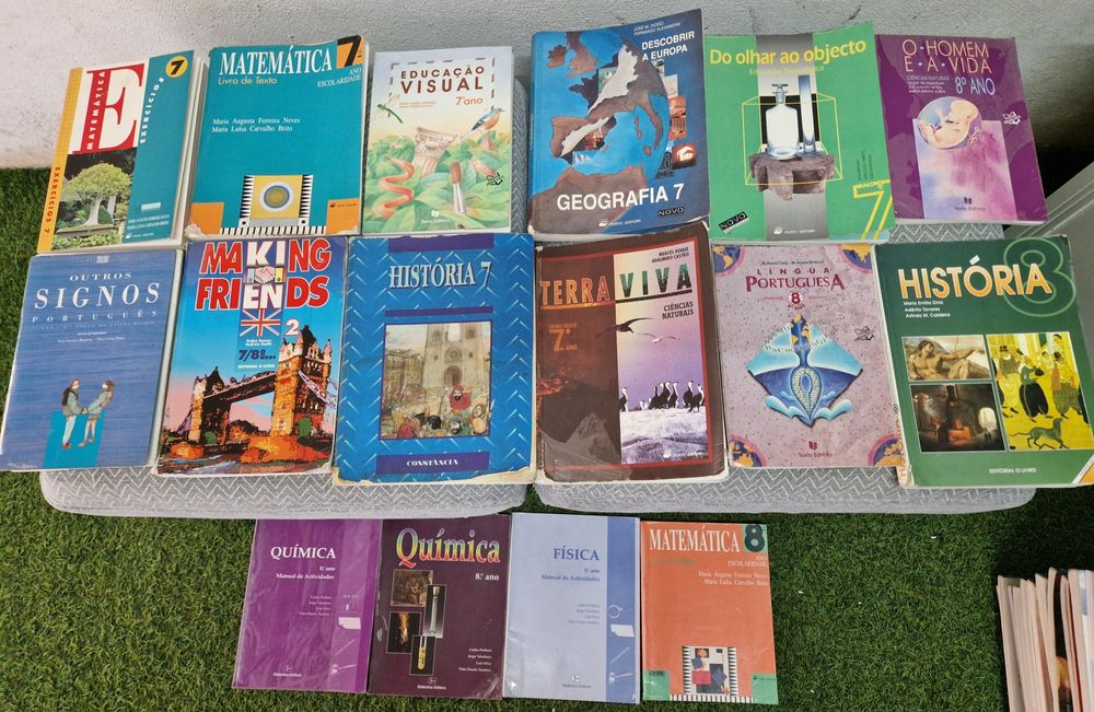 Manuais escolares da 4a Classe ao 12° de 1990 a 1999