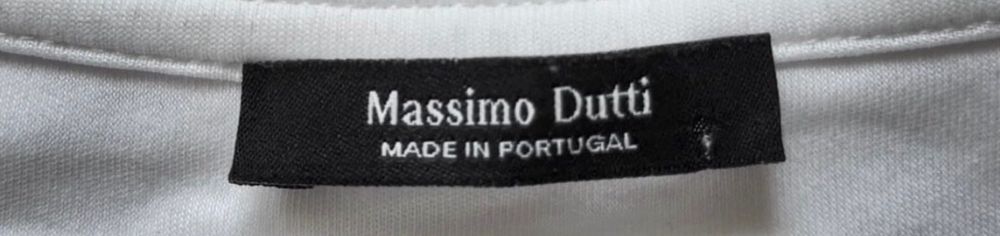 Massimo Dutti Nowa Biała Bluzka Interlock 100% Bawełna