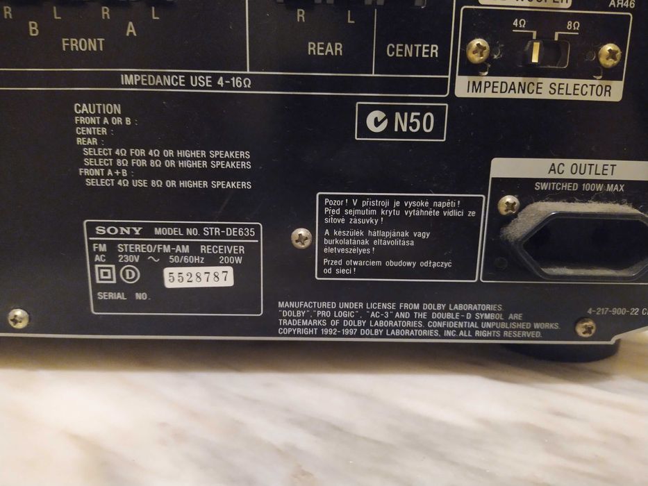 Sony STR-DE635 A/V Receiver