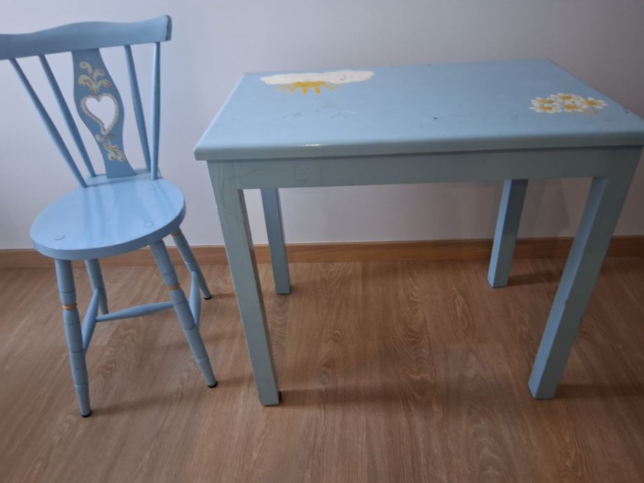 Mesa e cadeira conjunto criança