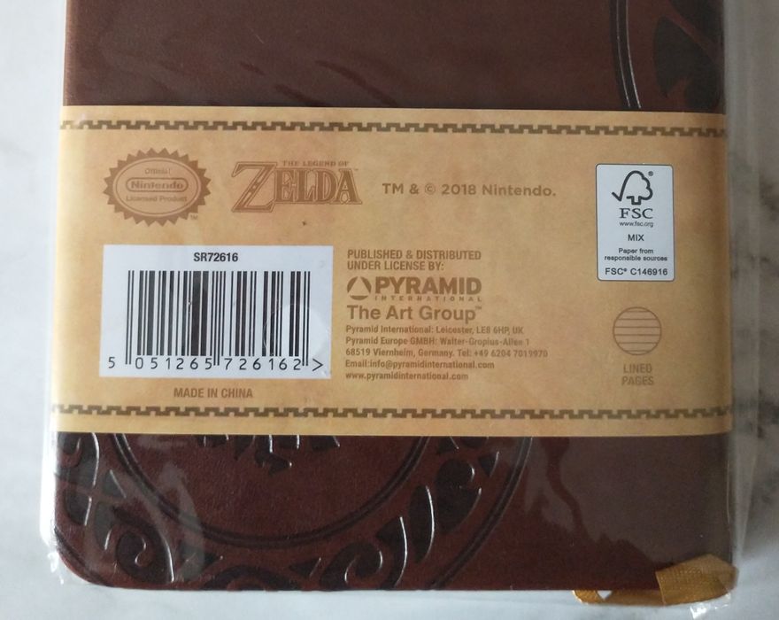 notes Zelda Nintendo notatnik książka twarda okładka