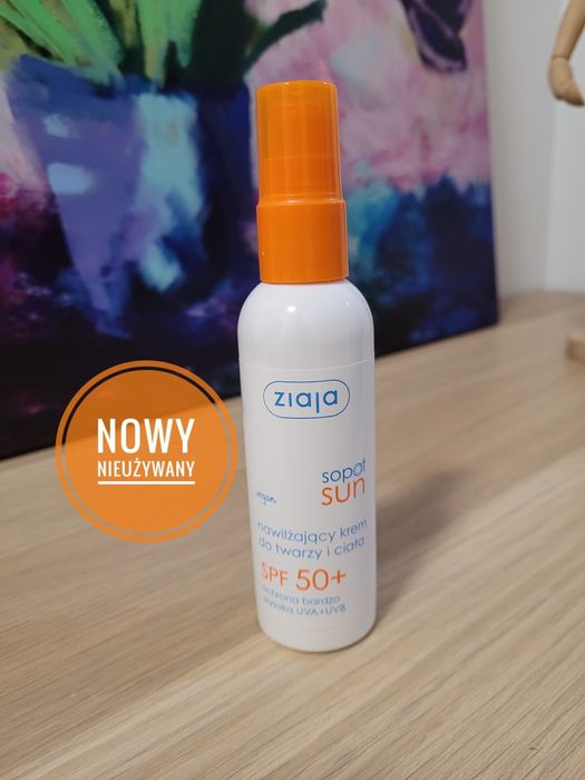 Nawilżający krem do twarzy i ciała Sopot Sun SPF 50+ 50