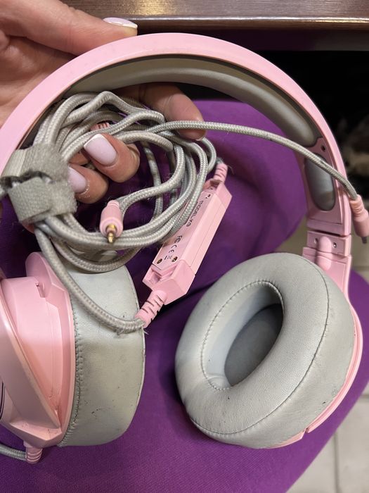 Навушники Onikuma K9 Cat Ear 3,5 mm Pink б/у