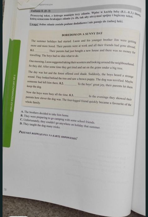 Teraz egzamin ósmoklasisty angielski arkusze repetytorium vademecum