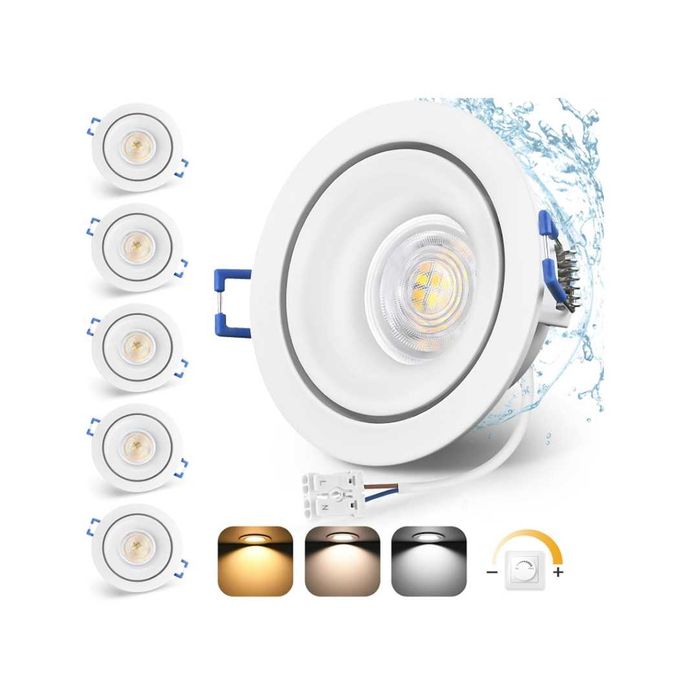 Spot LED Yindalux 3 CCT - Pack 6 unidades - CRI>90 - Ajustáveis - Novo - Envio Gratuito