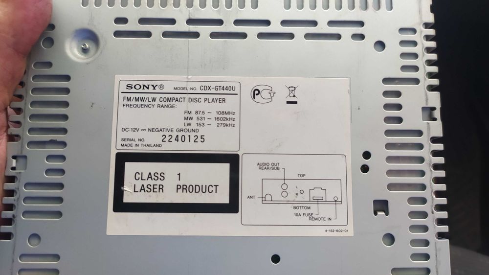 Автомагнітола Sony CDX-GT440U