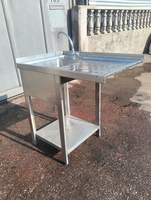 Bancada em inox 90x60